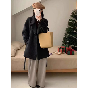 双面羊绒大衣女秋冬季2025高级感洋气小个子羊毛呢子小个子外套