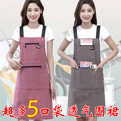 防污耐磨棉布围裙背带工作服定制