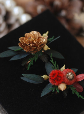 圣诞新年礼物永生花戒指