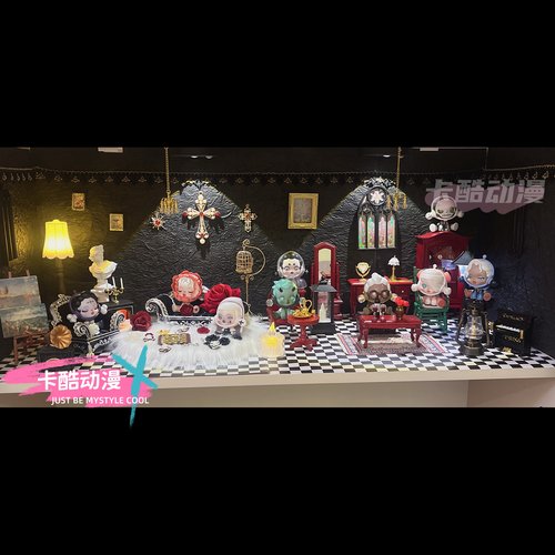 泡泡玛特声音密林漫相集盲盒造景玄关展示餐边柜书柜微景观道具