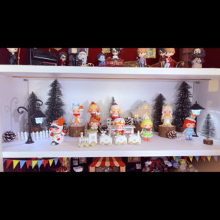 玄关展示柜迷你盲盒造景diy适用 造景 POP圣诞盲盒系列场景冬季