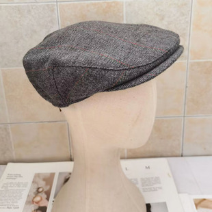 前进帽男女同款外贸羊毛呢夹棉厚里布保暖防风经典款式特价清仓