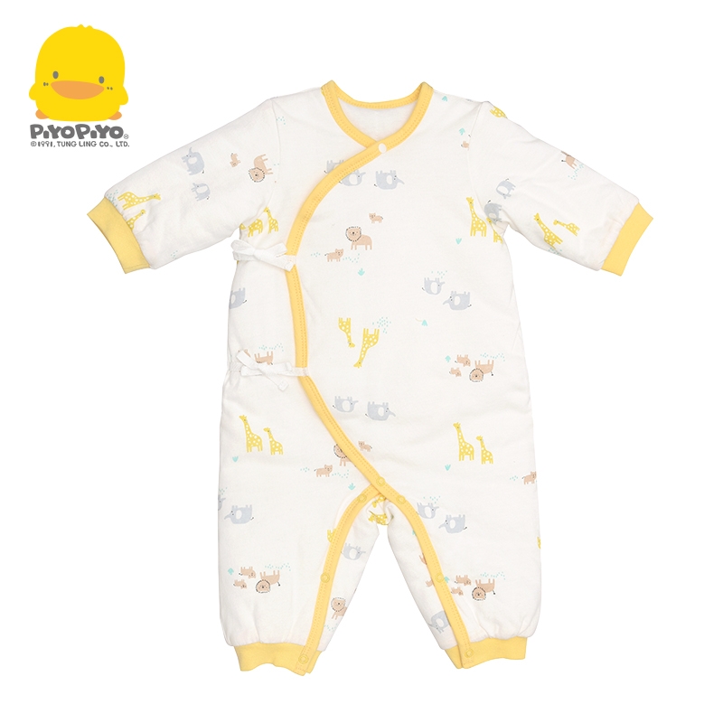 1黄色小鸭新生婴儿长袖连体衣2021秋冬新款纯棉和尚服爬服1147070