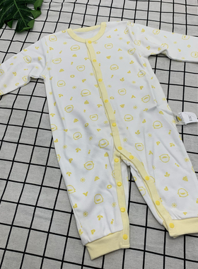 黄色小鸭衣服纯棉初秋婴儿连体衣A类0-3-6-9个月宝宝长袖哈衣