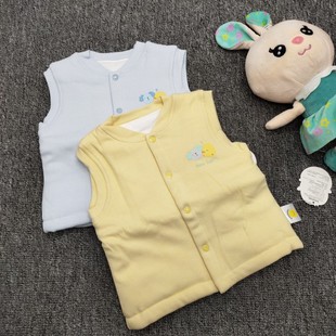 黄色小鸭儿童马甲宝宝衣服纯棉秋冬婴儿保暖背心男童上衣女童马夹