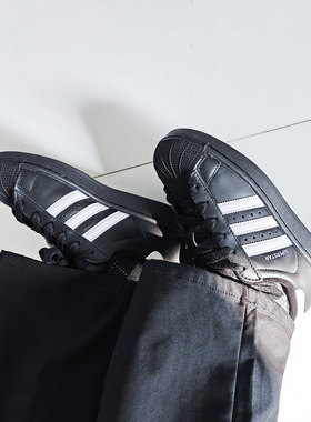 Adidas阿迪达斯Superstar 2三叶草贝壳头黑白色板鞋JI0079 JH9977