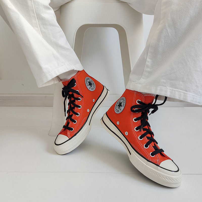 Converse匡威1970s紫色橙色3M反光女子高帮帆布鞋165951C 165952C