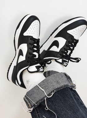 Nike耐克Dunk Low经典款黑白熊猫女子低帮休闲板鞋CW1590 DD1503