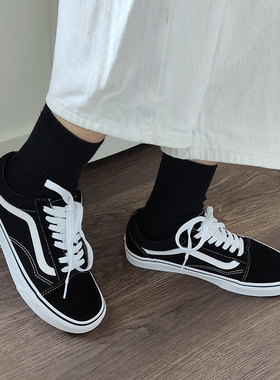 Vans范斯经典款Old Skool复古黑白色男女鞋OS低帮板鞋VN000D3HY28