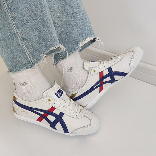 鬼塚虎烫金标男女小白鞋复古经典