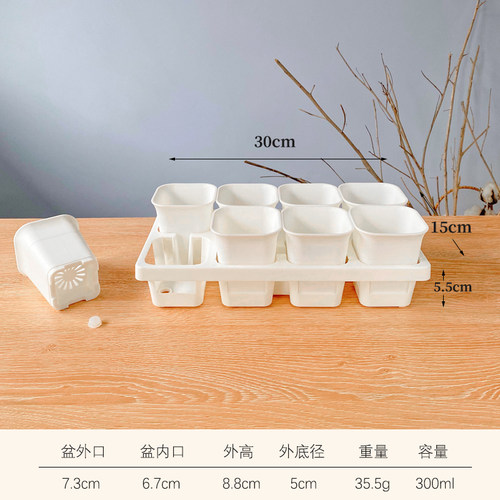方形万象盆特小号托架组合