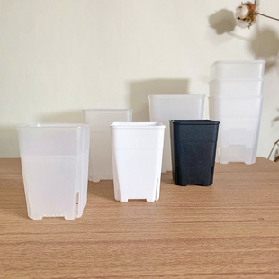 【单拍】侧开孔加高方口万象盆加厚多肉绿植花盆控根迷你小号简约