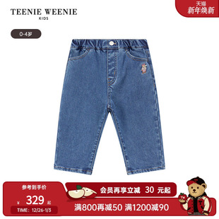秋冬女宝宝Q暖绒萝卜牛仔裤 25年新款 Kids小熊童装 TeenieWeenie