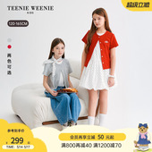 短袖 TeenieWeenie 女童简约针织开衫 26春夏新款 毛衣 Kids小熊童装