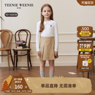 25女童宝花边娃娃领长袖 Kids小熊童装 TeenieWeenie T恤衫 预售