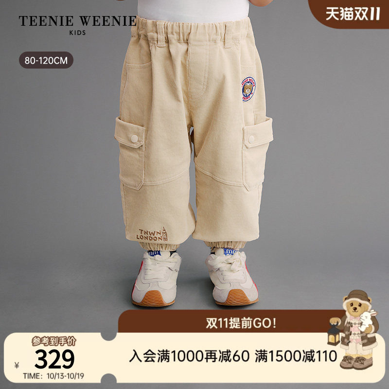 TeenieWeenie Kids小熊童装26年秋季新款男宝宝休闲灯芯绒工装裤
