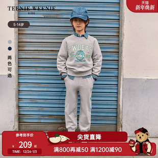 宽松插肩袖 TeenieWeenie 男童时尚 25年新款 圆领卫衣 Kids小熊童装