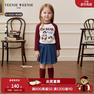 T恤衫 TeenieWeenie 男女童宝亲子插肩长袖 25年新款 Kids小熊童装