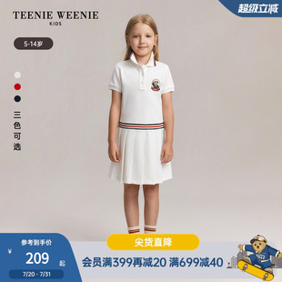 女童学院风甜美翻领百褶连衣裙 TeenieWeenie Kids小熊童装 夏季 款