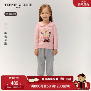 秋冬女宝宝甜美翻领套头毛衣 25年新款 TeenieWeenie Kids小熊童装