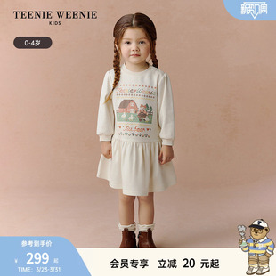 舒适女宝宝可爱风印花长袖 时尚 卫衣裙 Kids小熊童装 TeenieWeenie