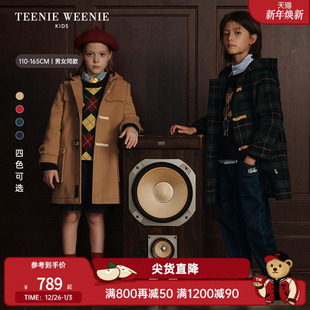 羊毛混纺呢大衣 25年新秋冬男女童长款 TeenieWeenie Kids小熊童装