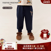 TeenieWeenie 男女宝宝弹力刺绣仿牛仔裤 Kids小熊童装 25年新款