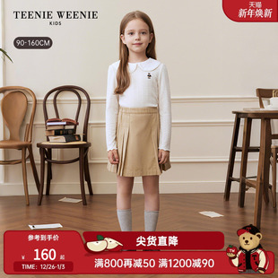 T恤衫 TeenieWeenie 女童宝宝花边娃娃领长袖 25年新款 Kids小熊童装