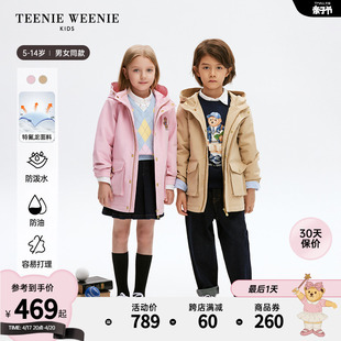 男女童连帽立领三防棉服外套 TeenieWeenieKids小熊童装 24年春新款