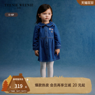 女宝宝时尚 25年新款 娃娃领牛仔连衣裙 Kids小熊童装 TeenieWeenie