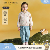 舒适女宝宝甜美轻薄碎花翻领外套 时尚 TeenieWeenie Kids小熊童装