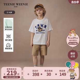 新款 TeenieWeenie 24夏季 T恤 Kids小熊童装 男童索罗娜简约圆领短袖