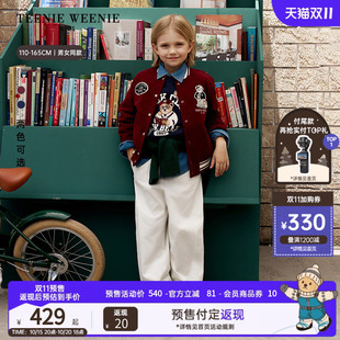 TeenieWeenie Kids小熊童装26年秋季新款男女童灯芯绒棒球服外套