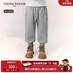 25年新秋冬男宝宝休闲百搭银狐绒卫裤 TeenieWeenie Kids小熊童装