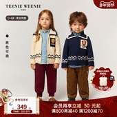 25秋冬男女宝学院风拉链针织毛衣开衫 TeenieWeenie Kids小熊童装