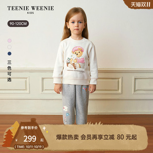 秋冬女宝宝印花加绒套头卫衣 25年新款 TeenieWeenie Kids小熊童装