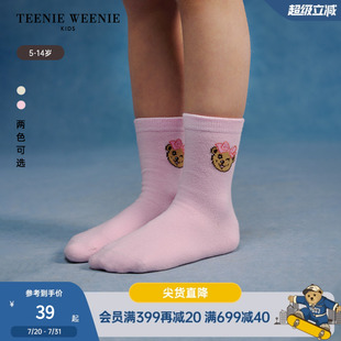 短袜 TeenieWeenie Kids小熊童装 25年春夏新款 女童可爱提花经典