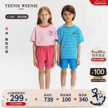 TeenieWeenie Kids小熊童装24夏季新款男女童户外风短袖短裤套装