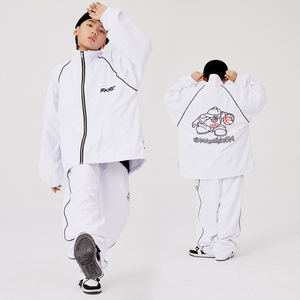 儿童街舞演出服嘻哈风衣套装男童hiphop帅气表演服女童秋冬练舞服