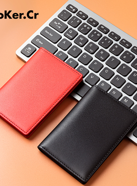 布克希尔BooKer.Cr头层牛皮卡夹男大容量名片卡包女真皮卡片包