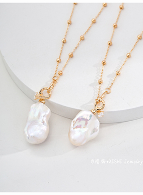 「禧饰」原创设计S925纯银锆石珍珠项链轻奢高级感