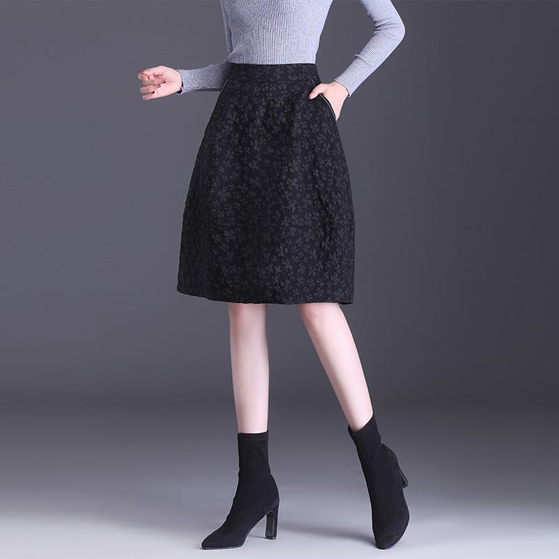 高腰小众花苞裙显瘦蓬蓬裙气质半身裙女裙子2025秋季新款A字短裙