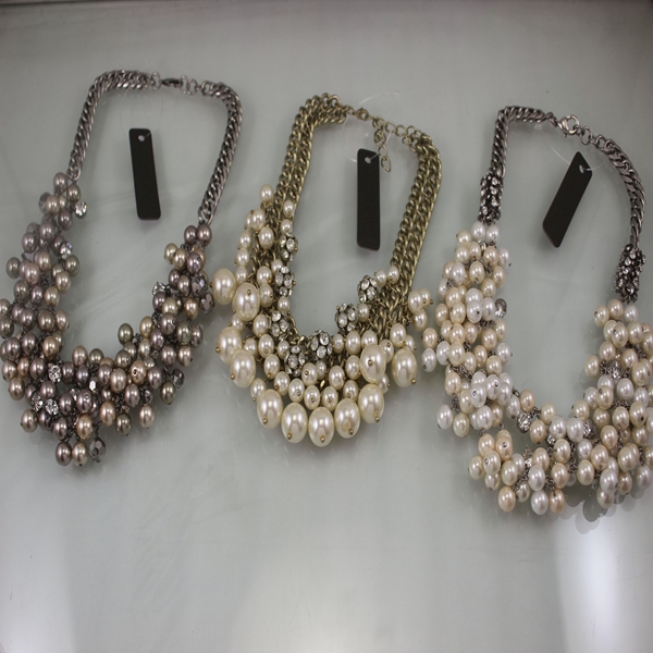 高端古董重工珍珠钻饰奢华项链