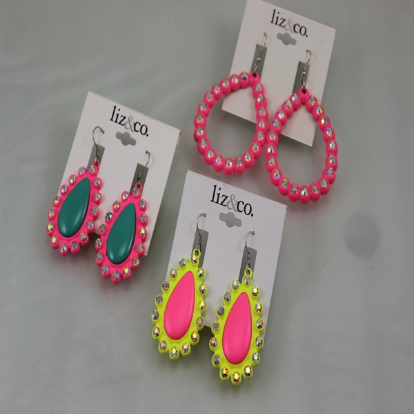 暗黑哥特小众亚比配饰拼色耳环