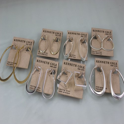 品牌高级感极简设计光面铜制耳环