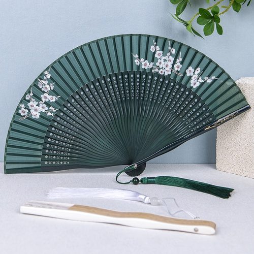 丝艺堂丝网印刷古风女折扇