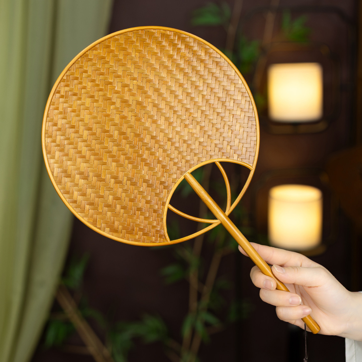 新款大漆扇夏天纳凉古风扇子耐用中国风手工竹编扇双面芭蕉扇大风