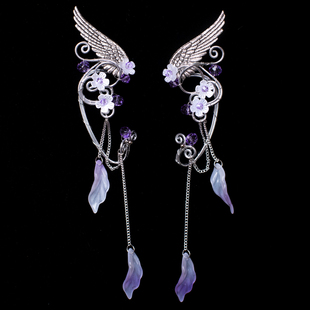 原创儿童耳挂耳环耳夹无耳洞古风挂耳流苏耳饰女童走秀高级感耳骨