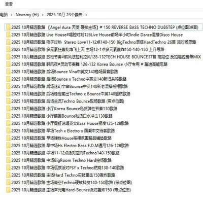 2025 11月百大DJ酒吧早场中场主场后场派对场专用舞曲DJ套曲22个