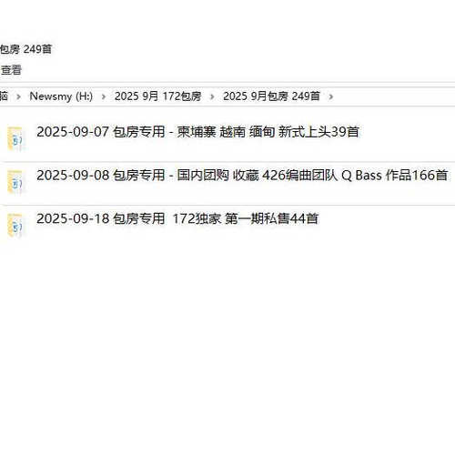 2025 9月包房中英文Funky House Vina Lak包厢舞曲DJ套曲249首